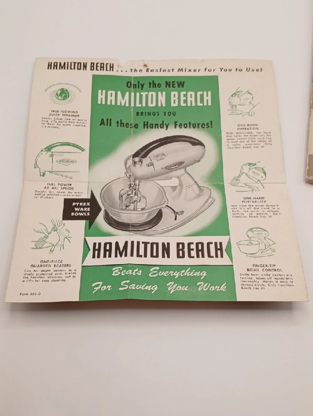 1948 Hamilton Beach Food Mixer Instruction & Recipes Booklet